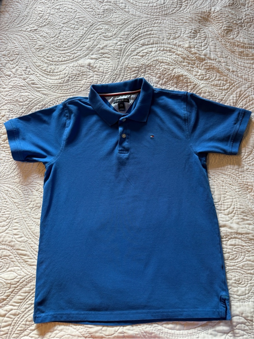 Tommy Hilfiger Boys Royal Blue Polo with Chest Logo